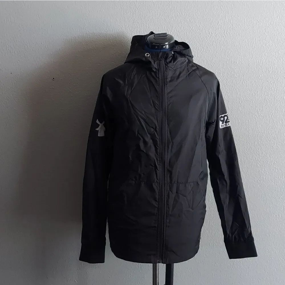 Dutch Bros Black RainâJacket/WindbreakerâXS